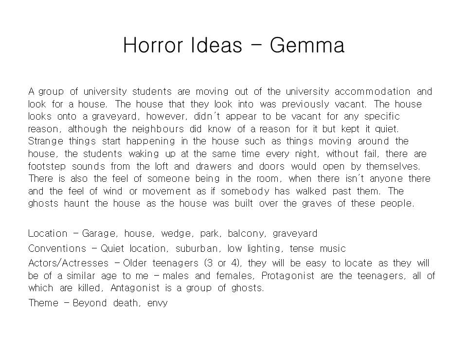 horror plot ideas